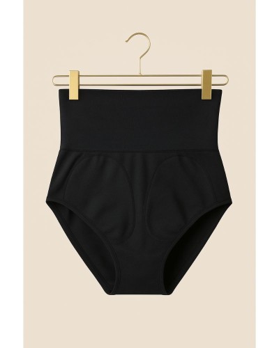 Culotte gainante Natya – Taille haute noire effet ventre plat | Keylee