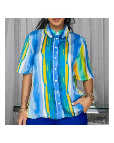 Chemise fluide multicolore femme – Keyleen’s Kloset